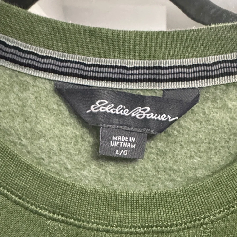 Eddie Bauer Olive Green Crewneck Sweater size large - Picture 2 of 7